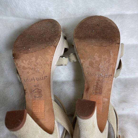 WHBM khaki print snake skin print straps ankle strap platform sandals size 9.5 - Picture 7 of 12
